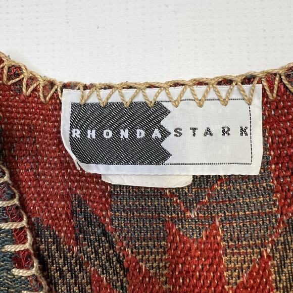 Rhonda Stark Vest Women’s Size Small Southwestern Aztec Tribal Button Front - Picture 5 of 11
